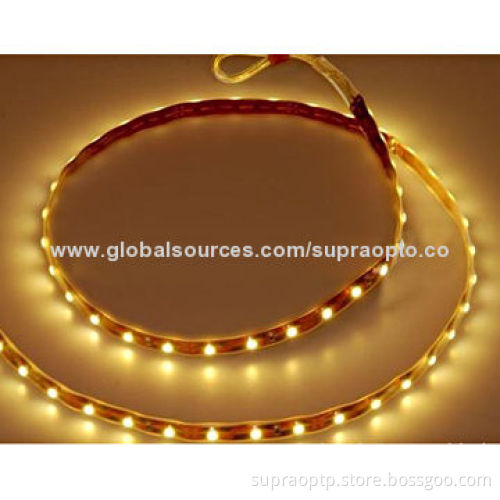 Yellow Color Flexible LED Strips, 5,630-60LEDs/M, High Lumen with 50-55lm/LEDNew
